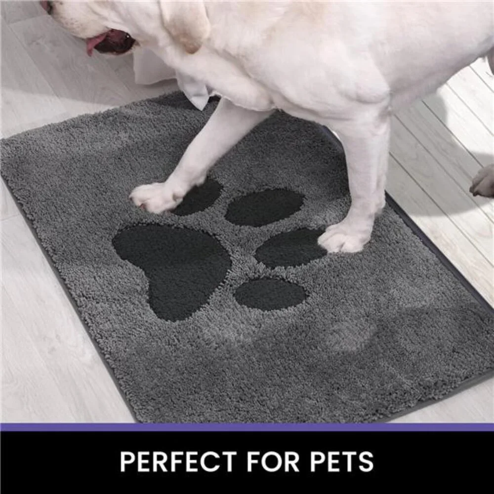 Door Mat Indoor, Dog Mats for Muddy Paws Super Absorbent, Low-Profile Entryway
